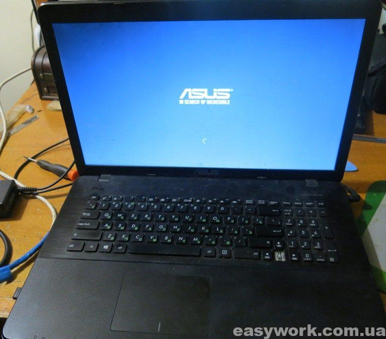 Ноутбук ASUS X751M с замененной термопастой