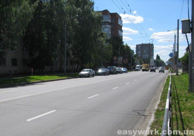 Улица Ивана Мазепы (вид в сторону автовокзала) г. Полтава