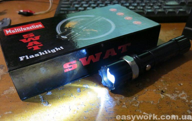 Отремонтированный фонарь SWAT 8008 38000W