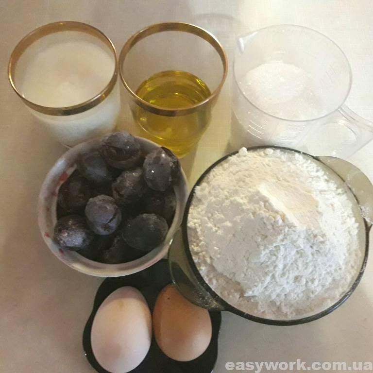 Ингредиенты для приготовления пирога на кефире