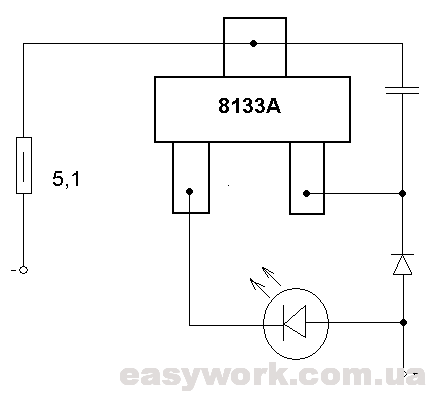 Схема включения стабилизатора тока YX8133A (фото 1)