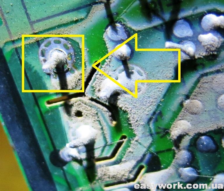 Кольцевые трещины транзистора